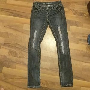 Junior size 0 Jeans Ripped Fringe Frayed legs